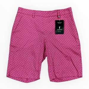 NWT Golfino Out-Of-Bounds Bermunda Golf Shorts Women's Size 4 Pink Pattern